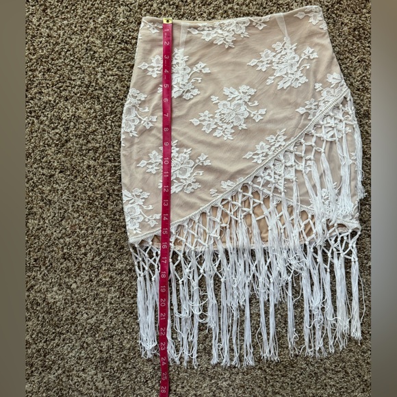 Majorelle Revolve Filaree Fringe Skirt in Ivory - Picture 8 of 13